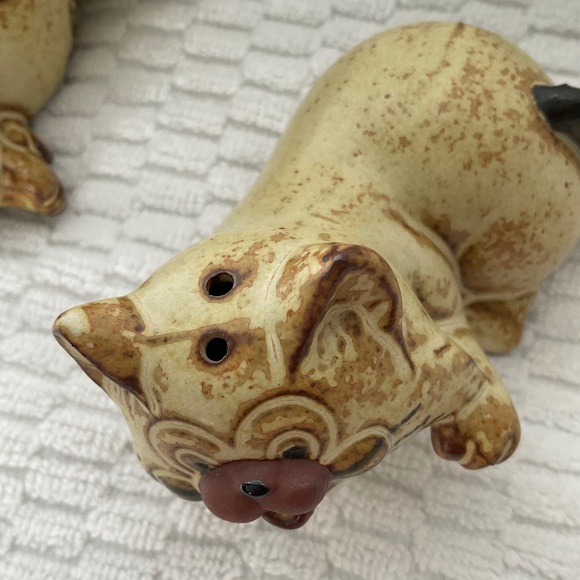 Vintage Redware Pottery - Playful Kittens - Salt and Pepper Shakers - Picture 15 of 16